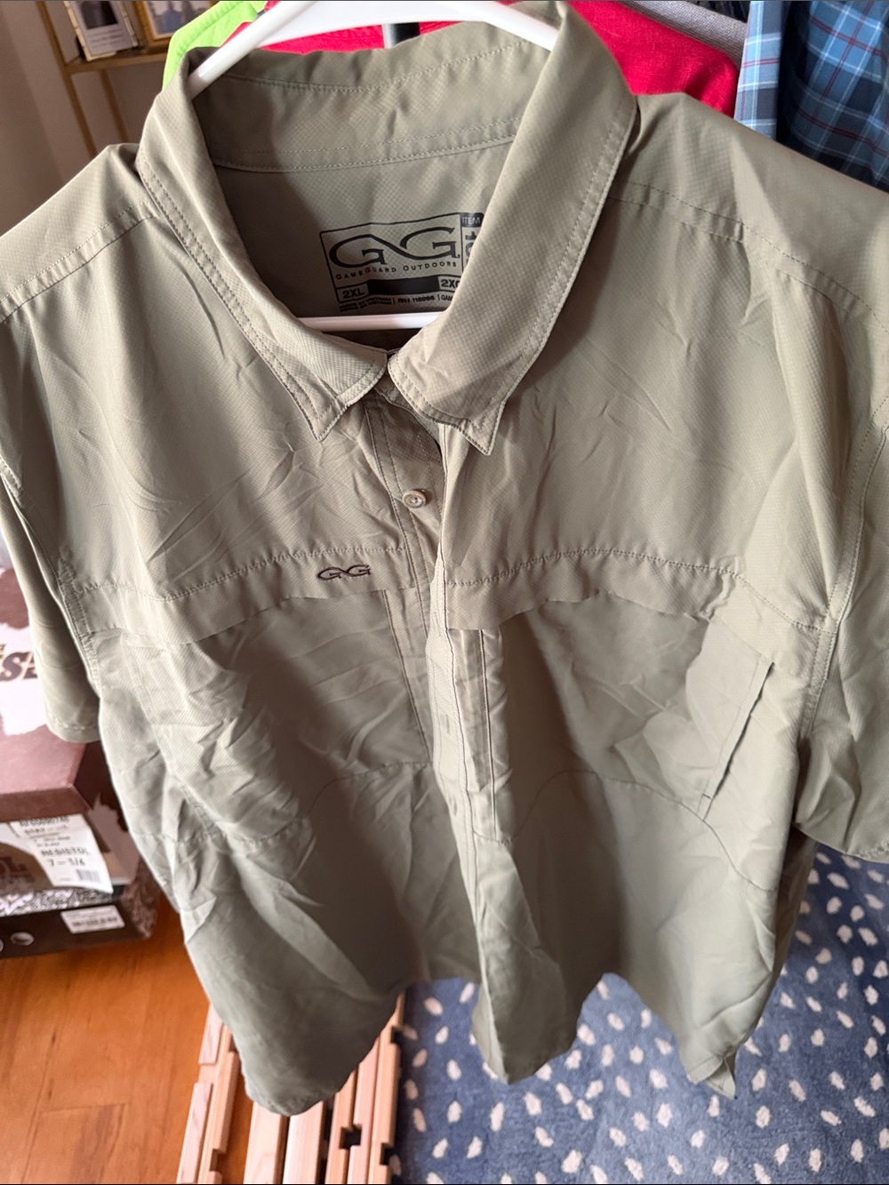 Gameguard Outdoors Lightweight Olive Green Button Shirt